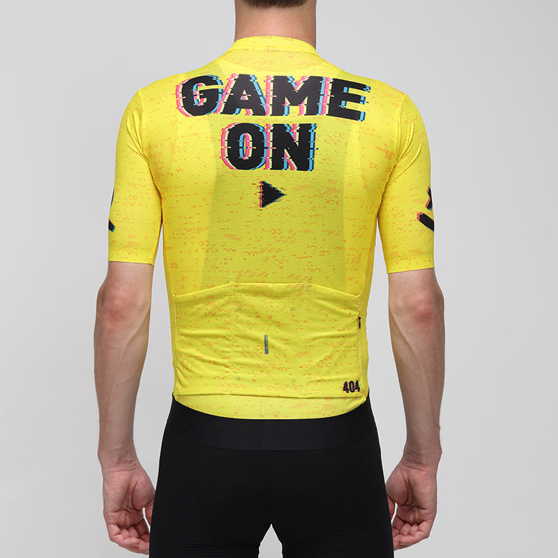 GRC Yellow Cycling Jersey | Game On 404 Design Cycling Jersey